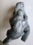 Inuit Soapstone Carving: Polar Bear and Seal