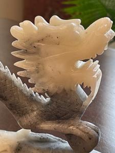 Hand Carved Chinese Soapstone Dragon Sculpture