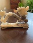 Hand Carved Chinese Soapstone Dragon Sculpture