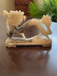 Hand Carved Chinese Soapstone Dragon Sculpture
