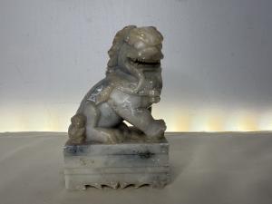 5" Vintage Chinese Soapstone Foo Dog Statue