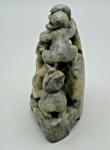 Hand-Carved Soapstone Vintage Asian Monkeys