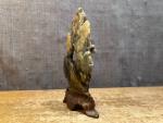 Hand-Carved Floral Chinese Soapstone Sculpture