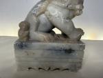 5" Vintage Chinese Soapstone Foo Dog Statue