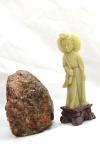 Vintage Chinese Hand Carved Soapstone Lady Figure