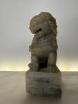 5" Vintage Chinese Soapstone Foo Dog Statue