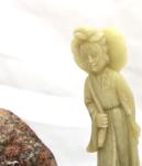 Vintage Chinese Hand Carved Soapstone Lady Figure