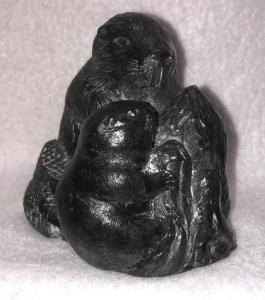 Wolf Soapstone Sculpture - Handcrafted Canadian Art