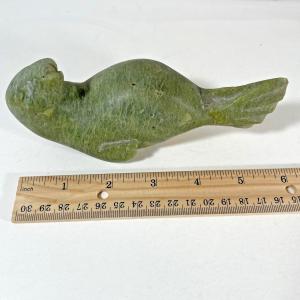 Inuit Soapstone Seal Sculpture - Vintage Art