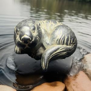 1980s Vintage BOMA Sea Otter Soapstone Figure