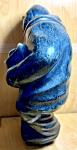 Large Signed Inuit Soapstone Fisherman Statue