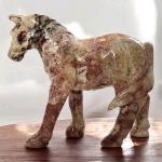 Horse Soapstone Figurine with Rustic Striations