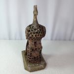 10" Vintage Soapstone Peacock Bird Carving