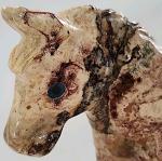 Horse Soapstone Figurine with Rustic Striations