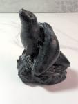 Inuit Wolf Soapstone Sculpture, 3.75 Inches Tall