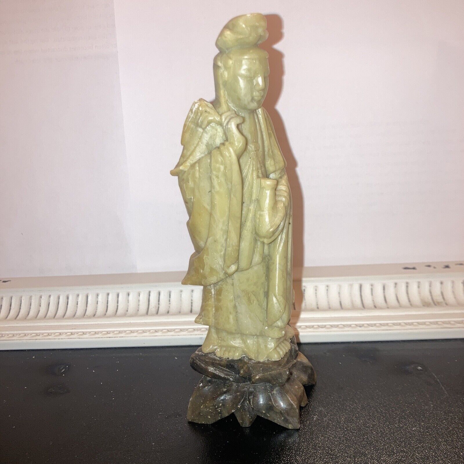 Qing Dynasty Soapstone Quan-Yin Statue