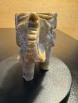 Soapstone Sculpture of Mother Elephant and Calf