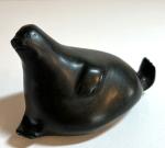 Vintage Inuit Soapstone Seal Sculpture Art Piece