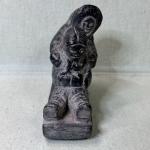 Inuit Couple Soapstone Figurine by A. Wolf