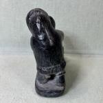 Inuit Couple Soapstone Figurine by A. Wolf