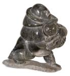 Inuit Family Soapstone Carving with Baby