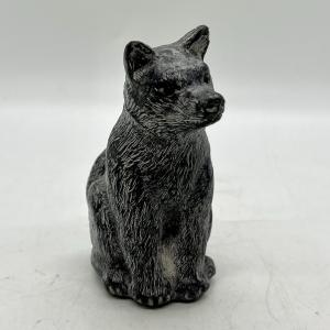 Hand-Carved Wolf Soapstone Figurine from Canada
