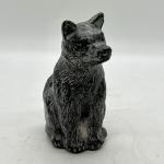 Hand-Carved Wolf Soapstone Figurine from Canada