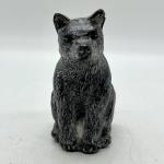 Hand-Carved Wolf Soapstone Figurine from Canada