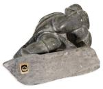 Inuit Family Soapstone Carving with Baby