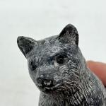 Hand-Carved Wolf Soapstone Figurine from Canada