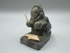 Inuit Soapstone Carving - Hand Carved Art Piece