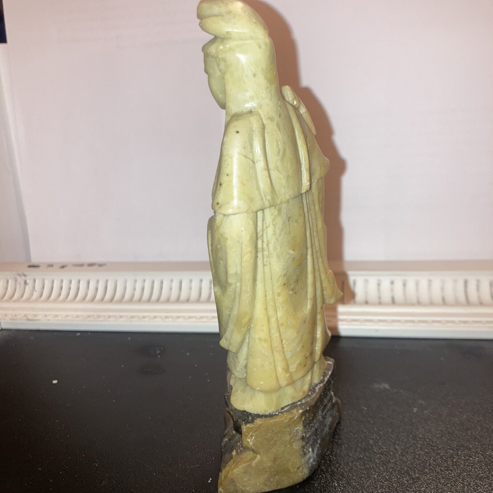 Qing Dynasty Soapstone Quan-Yin Statue