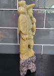 Chinese Soapstone Fisherman Statue - 8.25" Tall