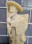 Chinese Soapstone Fisherman Statue - 8.25" Tall