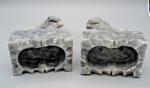 Vintage Hand-Carved Soapstone Foo Lion Dogs Pair