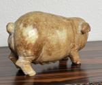 Qing Antique Carved Soapstone Pig Sculpture