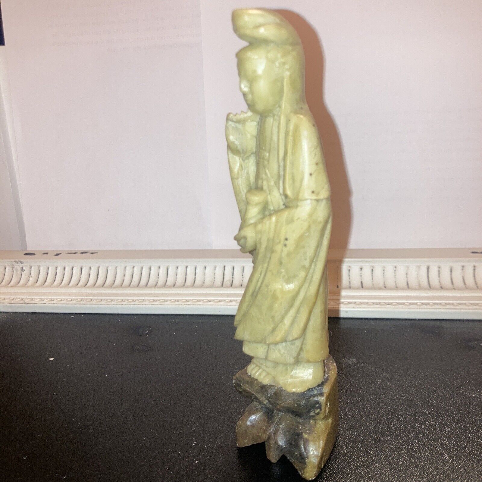 Qing Dynasty Soapstone Quan-Yin Statue