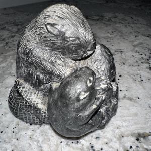 Soapstone Carved Wolf Sculpture - Canadian Art