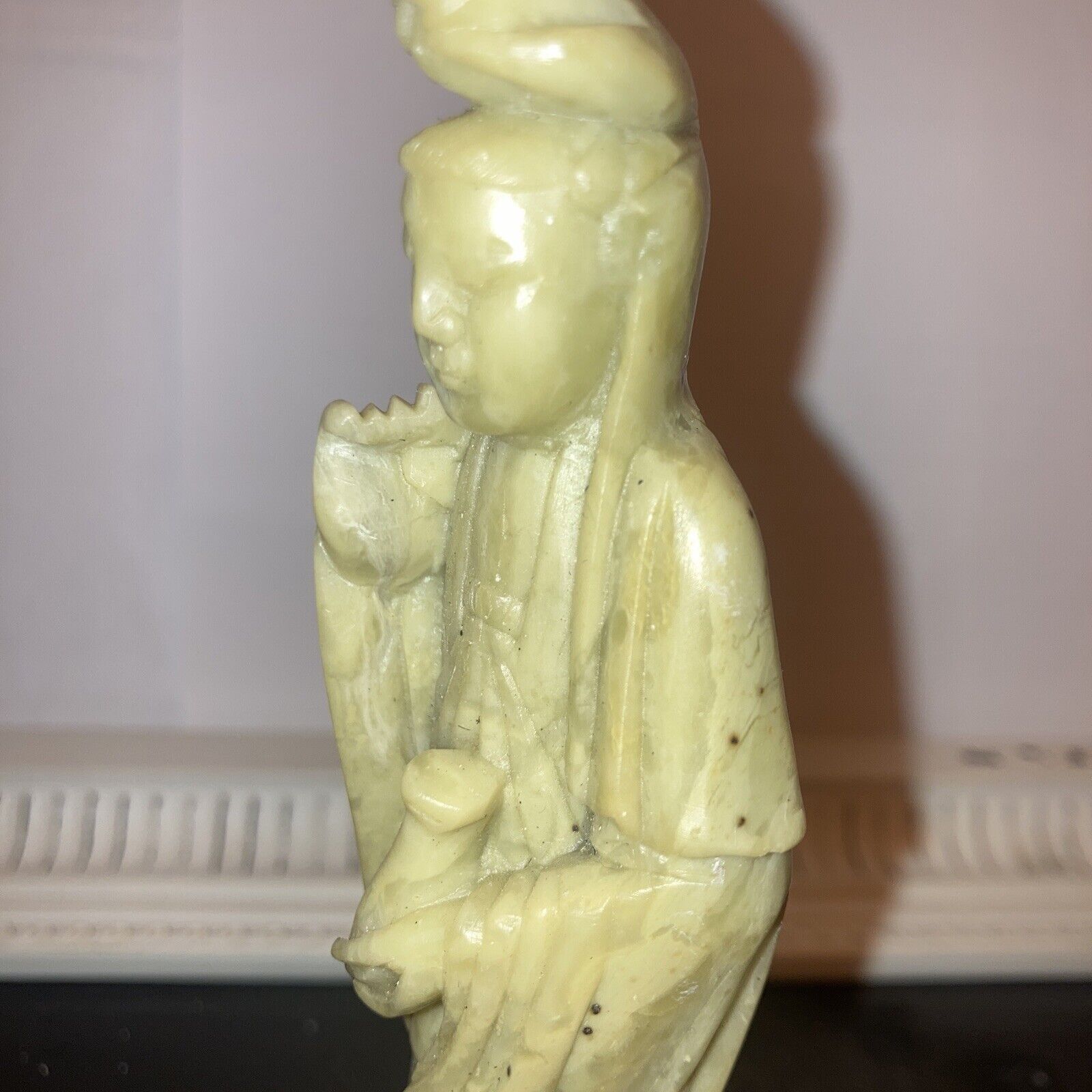 Qing Dynasty Soapstone Quan-Yin Statue