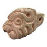 Aztec Maya Animal Head Soapstone Pendant 1.75”