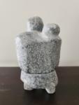 Inuit Soapstone Sculpture of Mother and Child