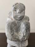Inuit Soapstone Sculpture of Mother and Child
