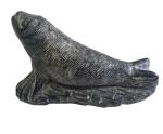 Wolf Soapstone Sea Lion Carving - Handmade Art