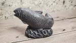 Wolf Soapstone Salmon Sculpture - Handcrafted in Canada