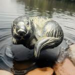 Vintage 1980s BOMA Soapstone Sea Otter Figurine