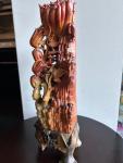 12" Vintage Chinese Soapstone Flower Vase