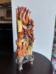 12" Vintage Chinese Soapstone Flower Vase