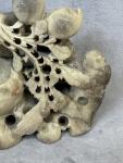 Chinese Soapstone Brush Washer with Peach Motif