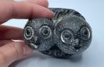 Hand-Carved Vintage Soapstone Owl Babies Sculpture