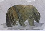 Inuit Carved Soapstone Bear Wall Hanging 8"x4.5